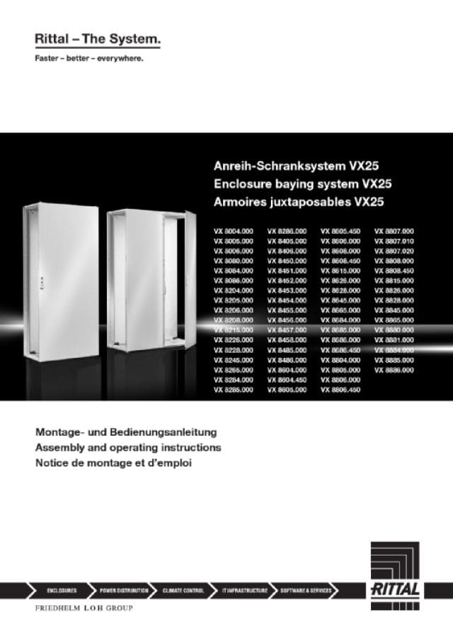 RITTAL SPA - RIT8166245 VX PARETI LATERALI 1600X600 - 2PZ