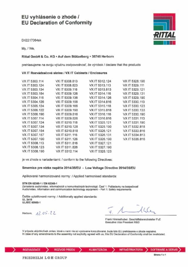 RITTAL SPA - RIT5329121 VX IT 600X2000X600 PORTA VETRO STD