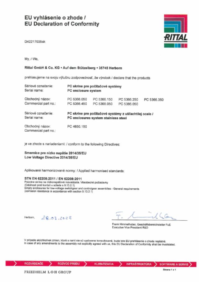 RITTAL SPA - RIT5366050 PCVX 600X1600X636 CASSETTO PORTA TRASP