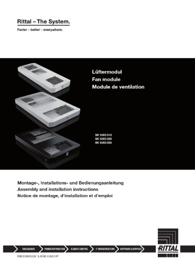 RITTAL SPA - RIT5503020 SK FAN MODULE 100-240 V, 50-60HZ