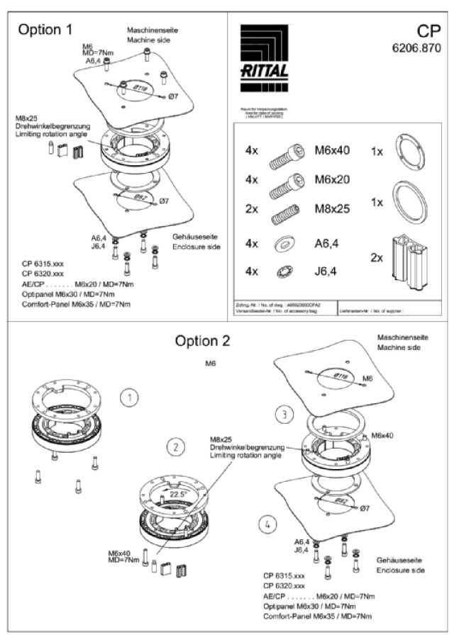 RITTAL SPA - RIT6206870 CP SUPPORTO GIREVLE