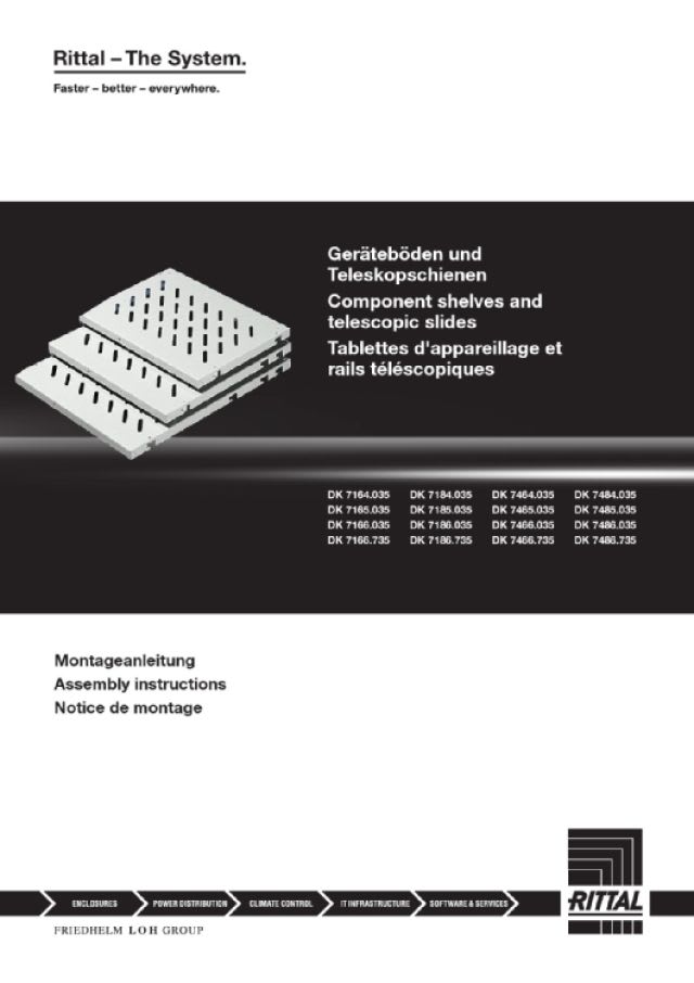RITTAL SPA - RIT7161000 DK 2 GUIDE TELESCOPICHE 600MM - 2PZ