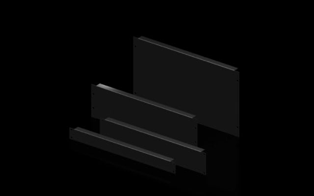 RITTAL SPA - RIT7153005 DK PANNELLO CIECO 3HE RAL9005 - 2PZ