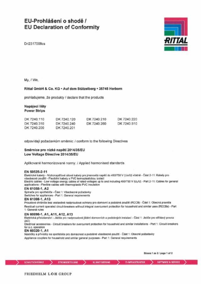 RITTAL SPA - RIT7240220 DK CANALINA ALLACC. 7 PRESE