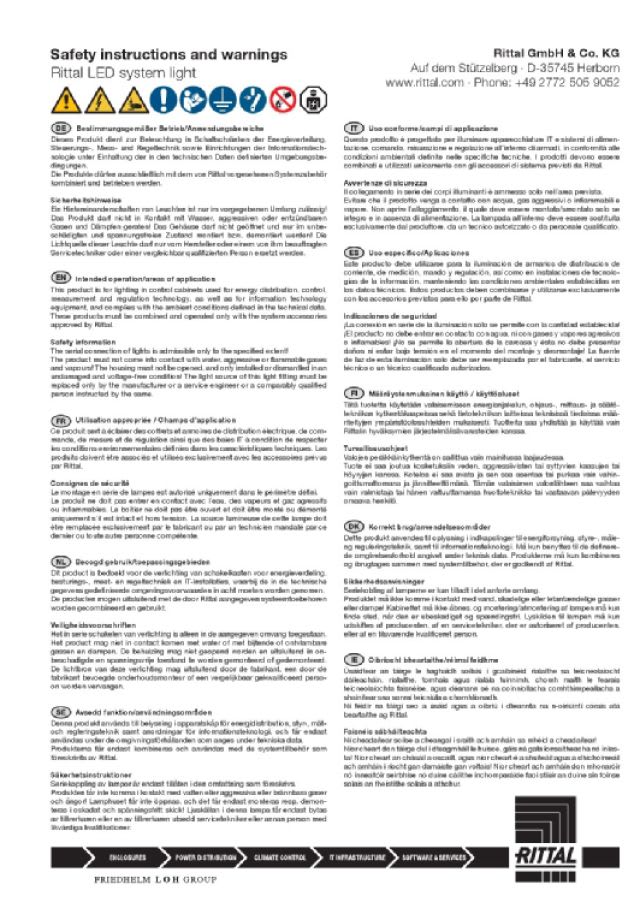 RITTAL SPA - RIT7859000 DK LAMPADA LED IT PER ILLUMINAZIONE RACK