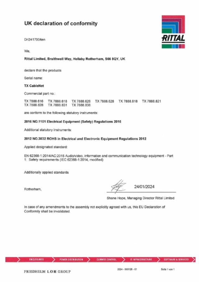 RITTAL SPA - RIT7888838 TX CABLENET PORTA VENT 800X2000X800