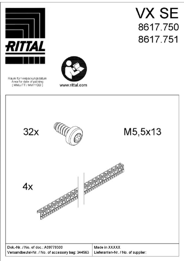 RITTAL SPA - RIT8617751 VX-SE PROFILO ADATTATORE H.2000- 4 PZ