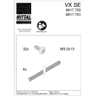 RITTAL SPA - RIT8617751 VX-SE PROFILO ADATTATORE H.2000- 4 PZ