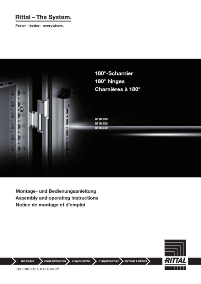 RITTAL SPA - RIT8618335 VX CERNIERE 180° RAL 9005 (4 PCS.)- 4 PZ