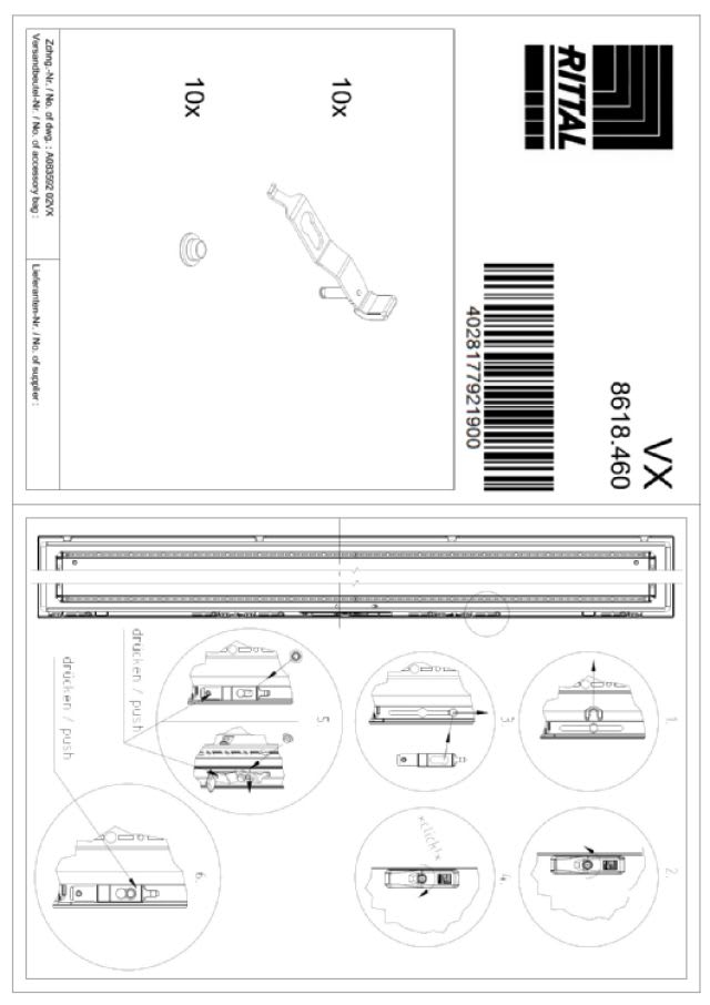 RITTAL SPA - RIT8618460 VX DISPOSITIVO CHIUSURA CNOMO - 10PZ