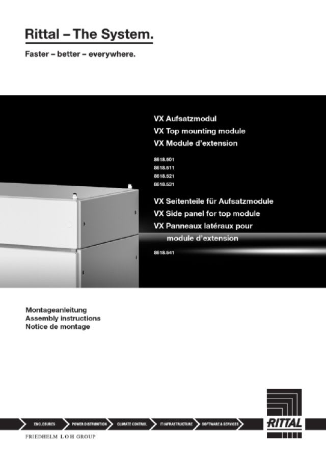 RITTAL SPA - RIT8618511 VX SOPRALZO MODULARE 800X600