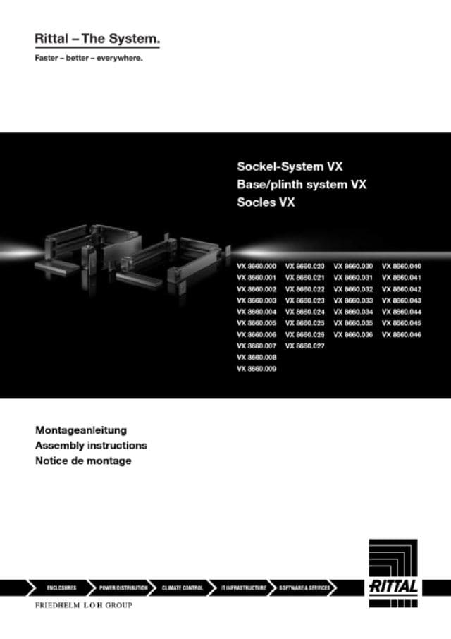 RITTAL SPA - RIT8660004 VX ZOCCOLO ANT./POST 850X100- 2 PZ