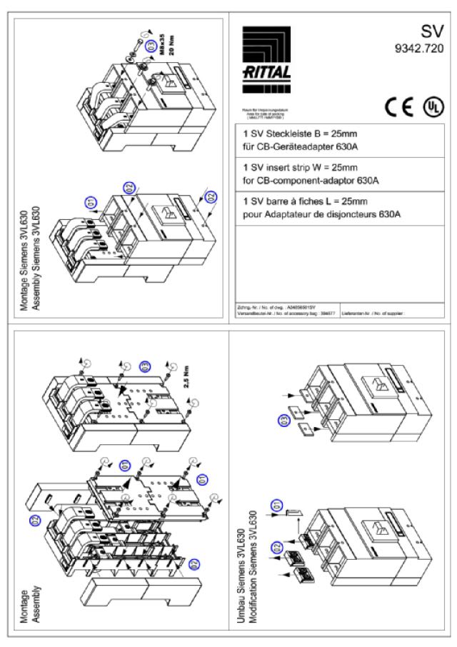 RITTAL SPA - RIT9342720 KIT DI ESTENSIONE L=25MM - 4PZ