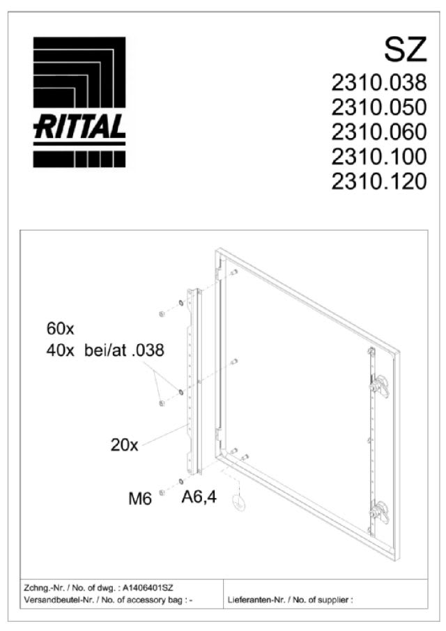 RITTAL SPA - RIT2310076 SZ 20 PROFILI FORATI L698MM