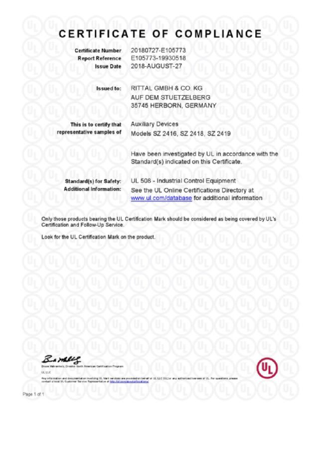 RITTAL SPA - RIT2418000 SZ BLOCCO SICUREZZA PORTA 24V