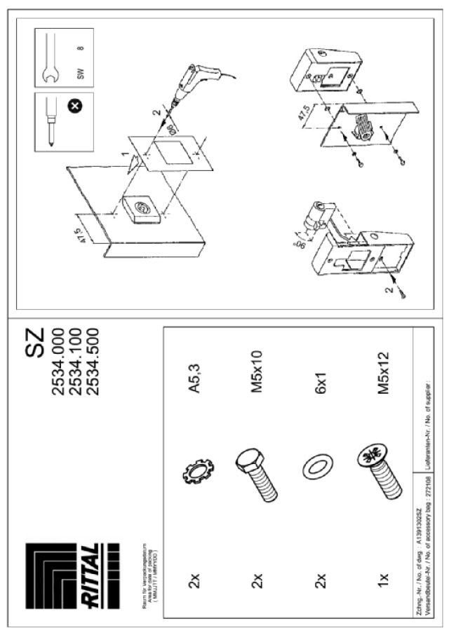 RITTAL SPA - RIT2534100 SZ CHIUSURA CON INSERTO CILINDRICO