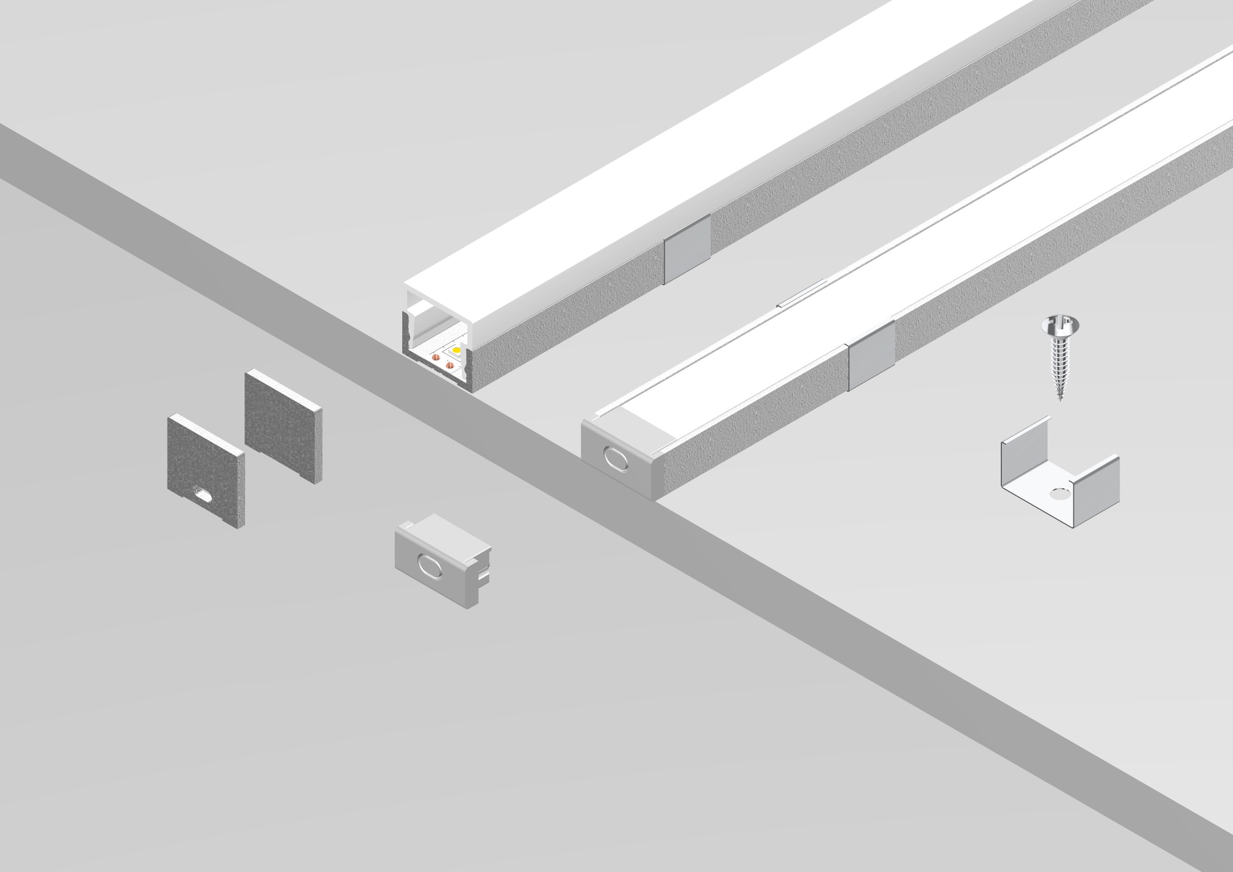 DIGIMAX SRL - DIXE191002-N PROFILO DA SUPERFICIE NERO 2MT 19X10 IP2