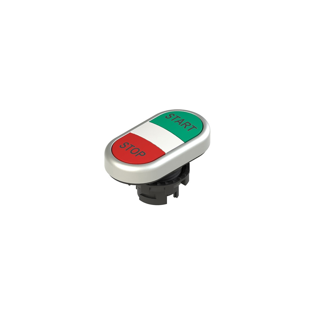 PIZZATO ELETTRICA - PZZE2 1PDRL9AAAP PULSANTE DOPPIO INFERIORE RASATO CON MAR
