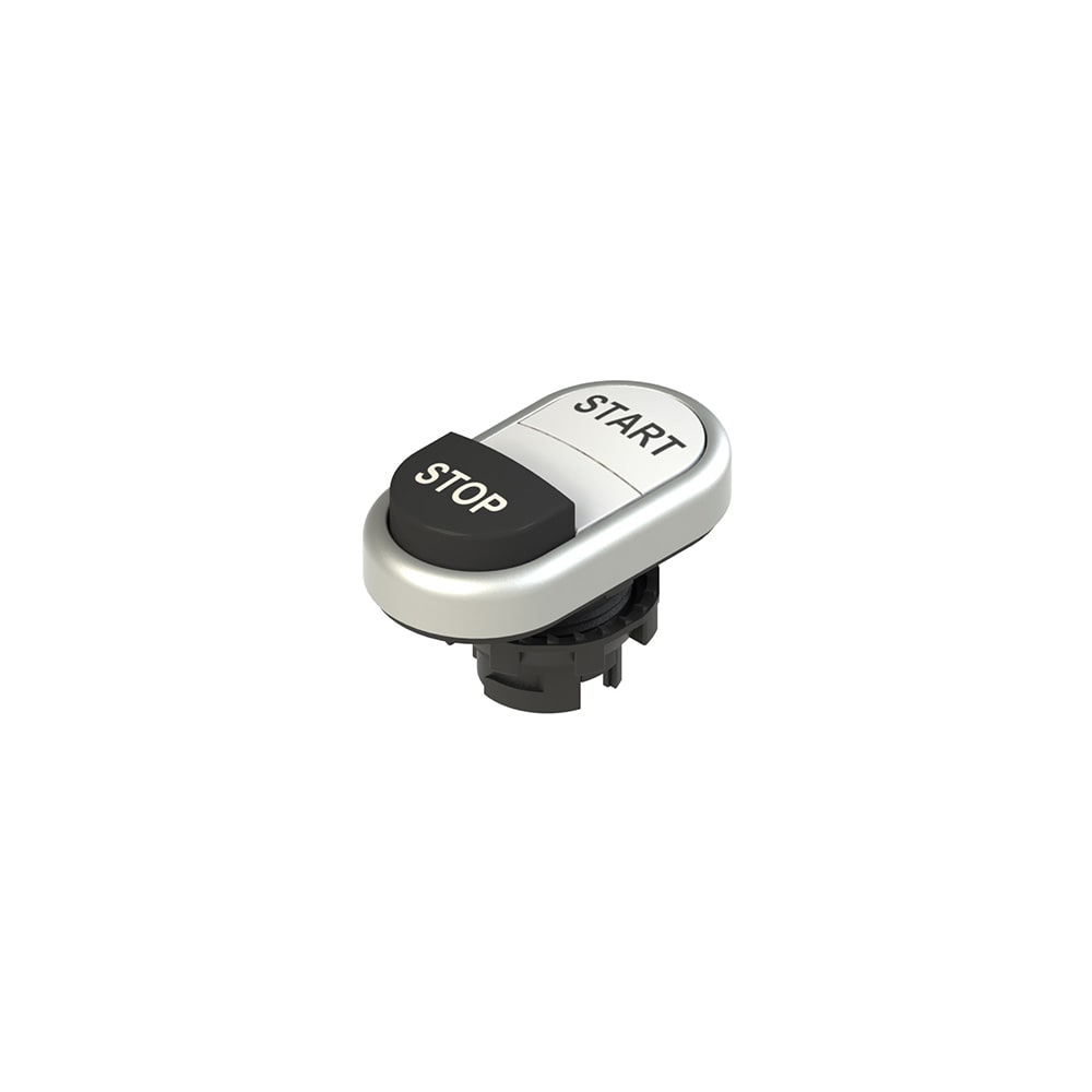 PIZZATO ELETTRICA - PZZE2 1PDSL9AAAN PULSANTE DOPPIO INFERIORE SPORGENTE CON