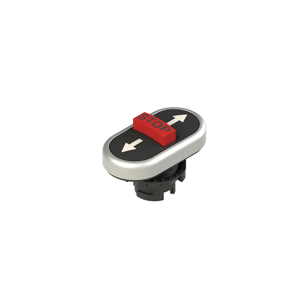 PIZZATO ELETTRICA - PZZE2 1PTRS9AABF PULSANTE TRIPLO INFERIORE RASATO CON MAR