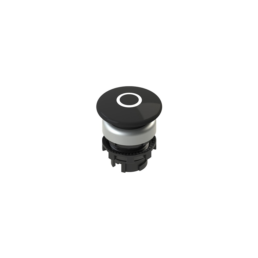 PIZZATO ELETTRICA - PZZE2 1PU2F149L1 PULSANTE AD IMPULSO A FUNGO NERO CON MAR