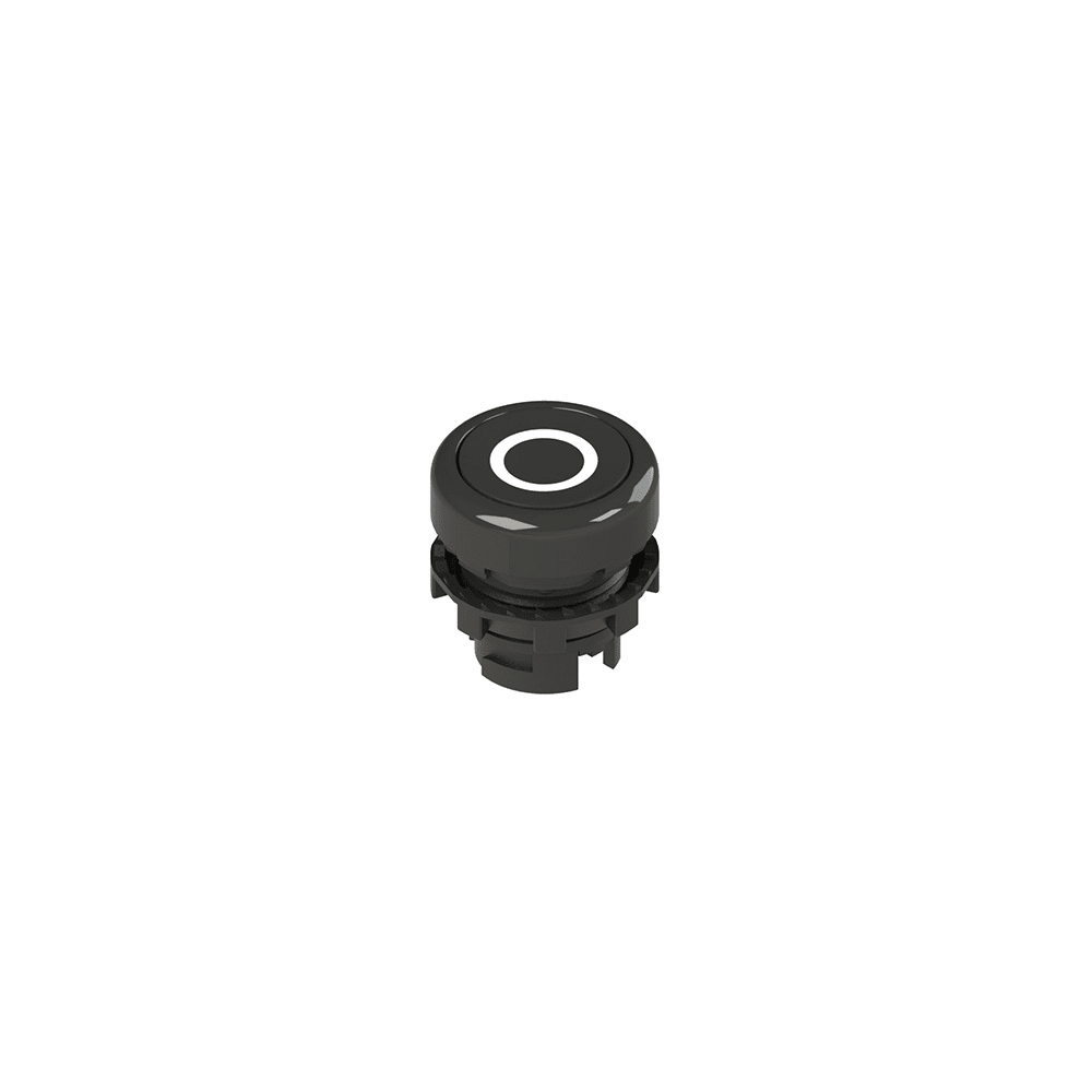 PIZZATO ELETTRICA - PZZE2 1PU2R121L1 PULSANTE AD IMPULSO RASATO NERO CON MARC