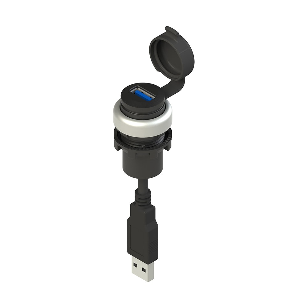 PIZZATO ELETTRICA - PZZE2 1USB9AN1.8 PRESA USB 3.0 SERIE EROUND