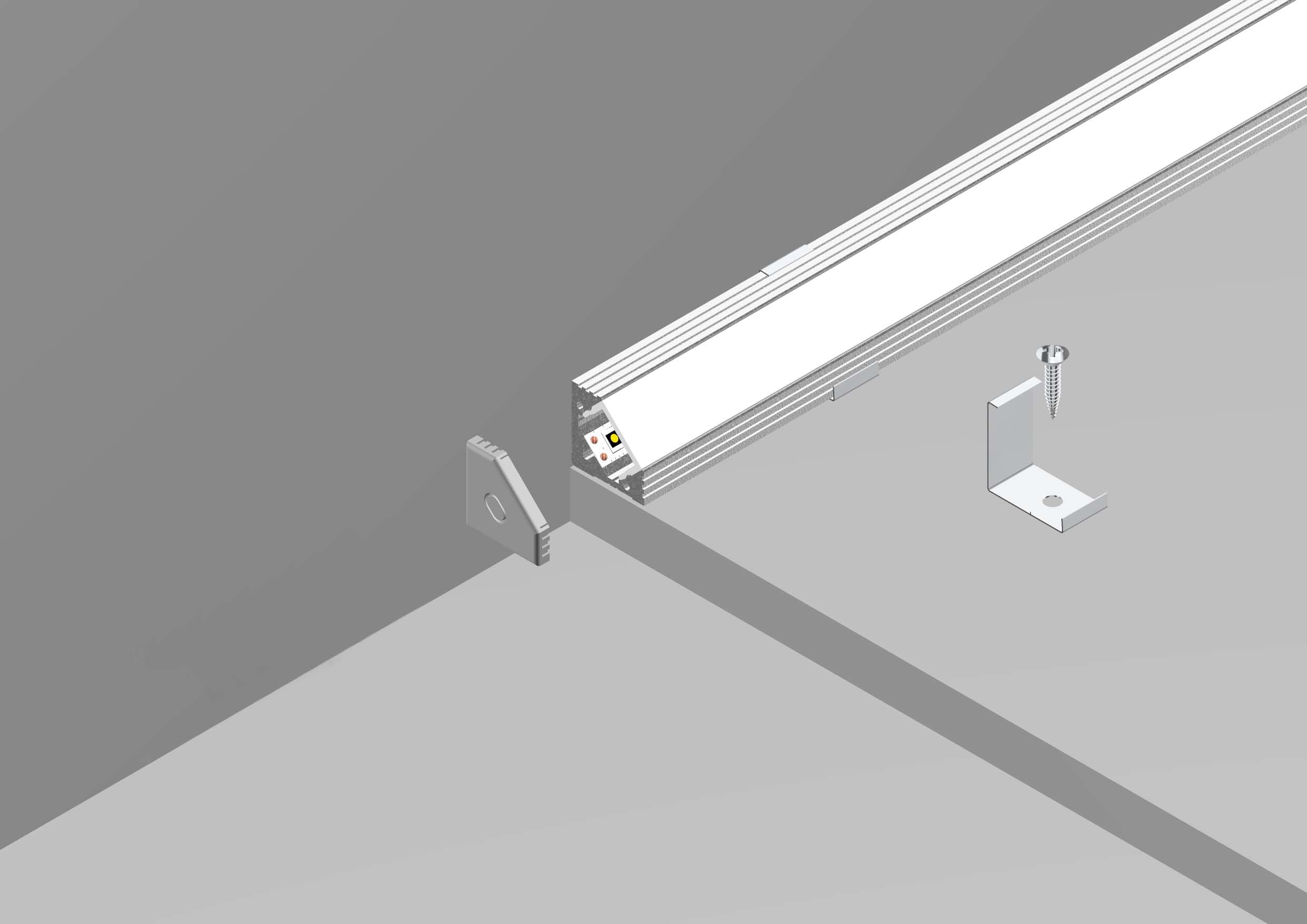 DIGIMAX SRL - DIXE311602-B PROFILO DA SUPERFICIE BIANCO 2MT 31X16 I