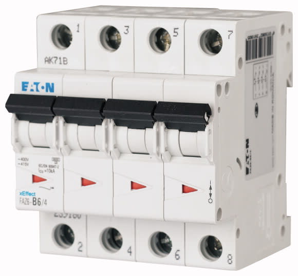 EATON - EAO239184 FAZ6-B20/4 INT. MT 6KA 4P B 20A