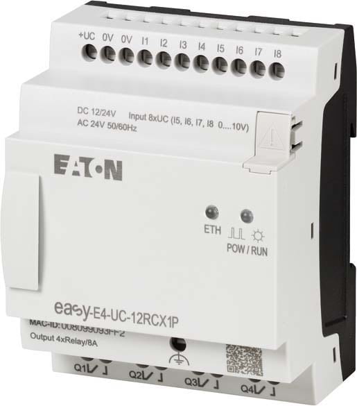 EATON - EAO197505 EASY-E4-UC-12RCX1P PLC 12-24VDC24VAC 8I