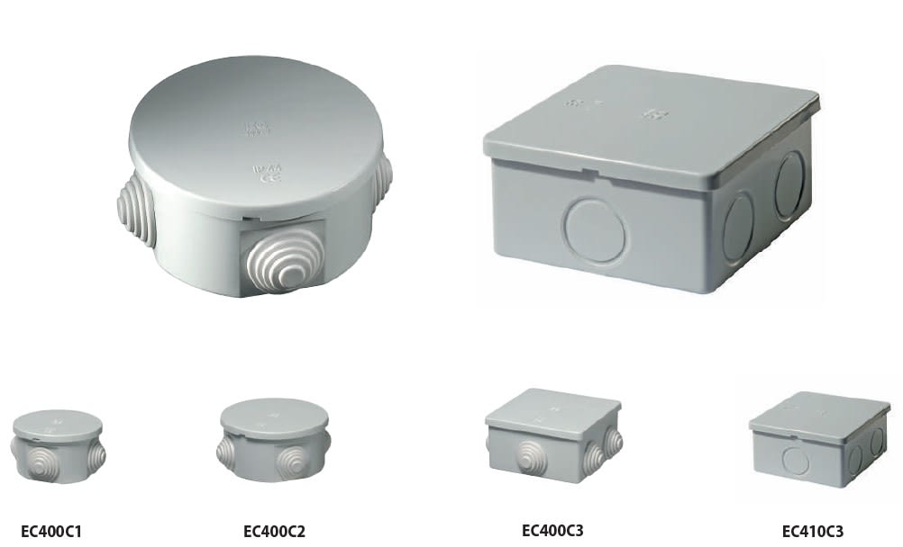 ELETTROCANALI SRL - ETNEC400C3 CASSETTA DERIVAZIONE IP44 80X80X40