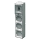 ELETTROCANALI - ETNEC69022 QUADRO PER 3 PRESE VERTICALI 4 M. FLANGI