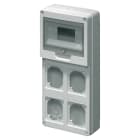 ELETTROCANALI - ETNEC69023 QUADRO PER 4 PRESE 8 MOD. MODELLO FLANGI