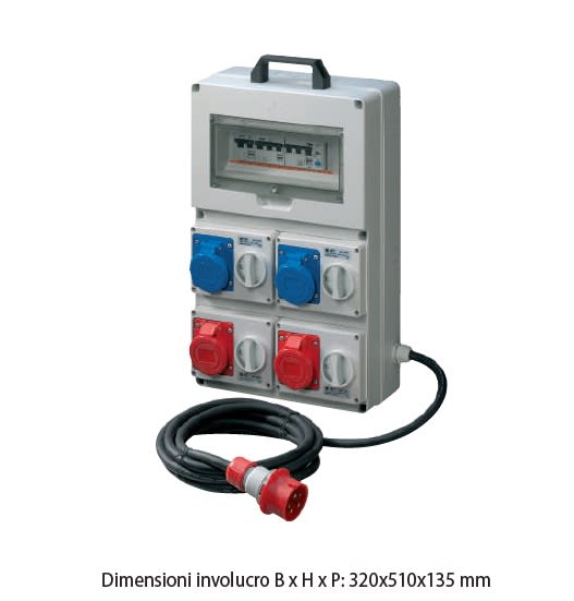 ELETTROCANALI SRL - ETNEC6902542 QUADRO ASC 4 PRESE IOSBF IP44 4X2P+T