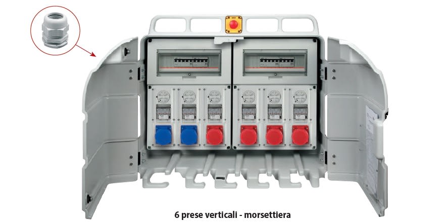 ELETTROCANALI SRL - ETNEC6910807 QUADRO DA CANTIERE 6 PRESE IVCBF - MORS.