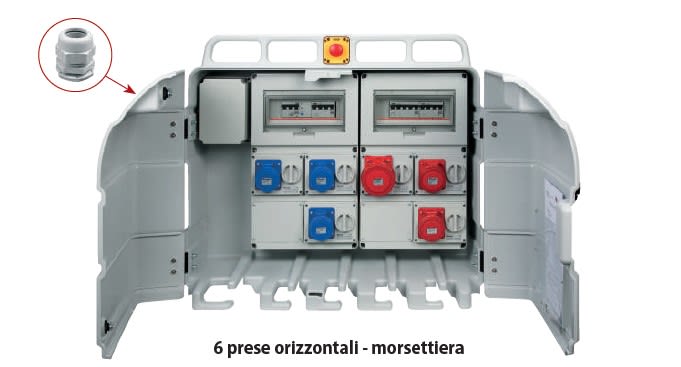 ELETTROCANALI SRL - ETNEC6900854 QUADRO DA CANTIERE 6 PRESE IOSBF-MORS.