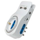 ELETTROCANALI - ETNECK11125 ADATTATORE SCHUKO/BIV. USB 2400 MA+LUCE