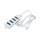 ELETTROCANALI - ETNECK11154 MULTIPRESA BIANCA 4 POSTI 10/16A CON CAV