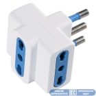 ELETTROCANALI - ETNECK33405 ADATTATORE TRIPLO BIANCO SPINA E PRESE 1
