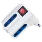ELETTROCANALI - ETNECK33423 ADATTATORE TRIPLO BIAN. SPINA/PRESE 16A+