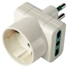 ELETTROCANALI - ETNECK33608 ADATTATORE TRIPLO SCHUKO/BIV. BIANCO 16A