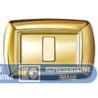 ELETTROCANALI SRL - ETNECL2598OR PLACCA TONDO X UNEL DECENTRATA ORO