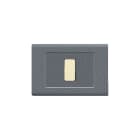 ELETTROCANALI SRL - ETNECL2691V-GC PLACCA TONDO Q 1 MOD.VULC. GRIGIO CHIARO