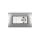 ELETTROCANALI SRL - ETNECL2884AC PLACCA MYLIFE Q 4 MOD.ALLUMINIO CHIARO