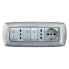 ELETTROCANALI - ETNECL2987AC PLACCA MYLIFE 7 MOD.ALLUMINIO CHIARO