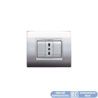ELETTROCANALI - ETNECL3084CRS PLACCA NEWPRESTIGE 4 MODULI CROMO SATINA