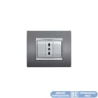 ELETTROCANALI - ETNECL3084V-GC PLACCA NEWPRESTIGE 4 MOD.VULC.GRIGIO CH.