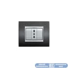 ELETTROCANALI - ETNECL3084V-GN PLACCA NEWPRESTIGE 4 MOD.VULC.GRIGIO N.