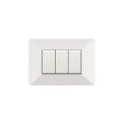 ELETTROCANALI - ETNECSE9803WH PLACCA EASY 3 MODULI BIANCO