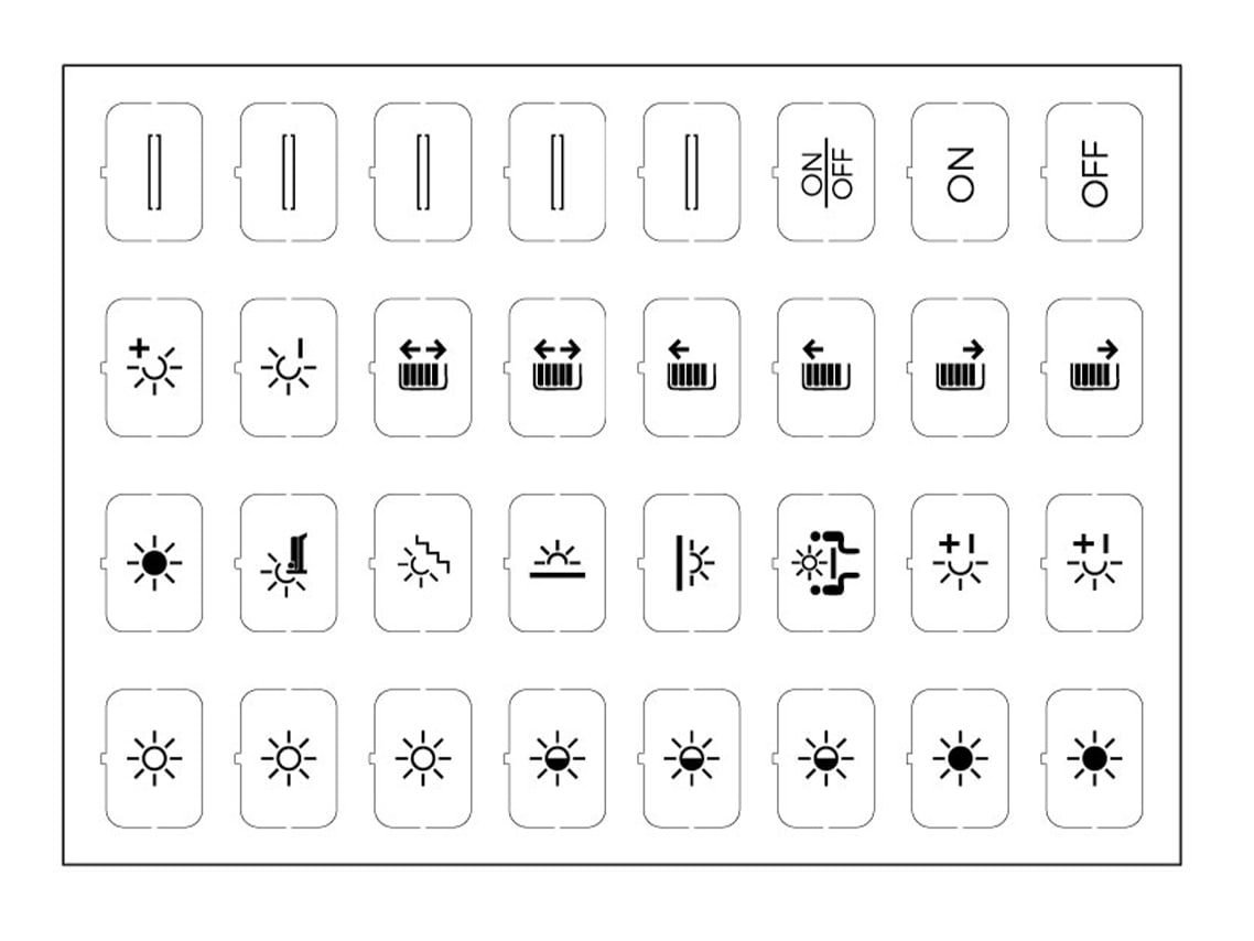 EELECTRON SPA - EEX9025ISB-1 FOGLIO ICONE-SET B- BIANCO - 32 ICONE